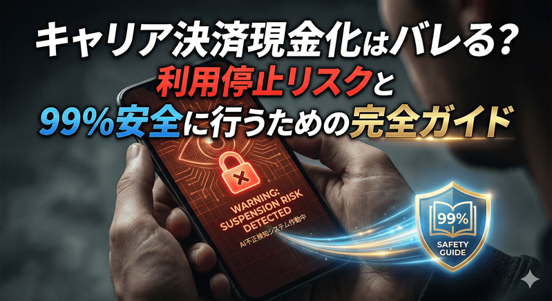 キャリア決済現金化はバレる？利用停止リスクと99%安全に行うための完全ガイド